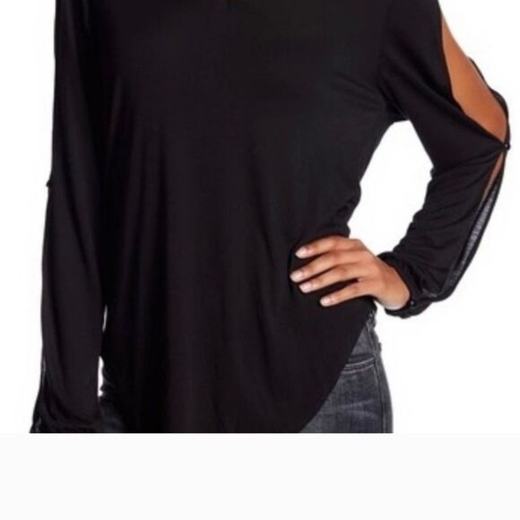 Haute Hippie Black Long Open Sleeve Women's Top Size S - Picture 16 of 16